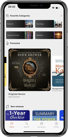 StrimStory - Aplicație iPhone - Ecranul principal